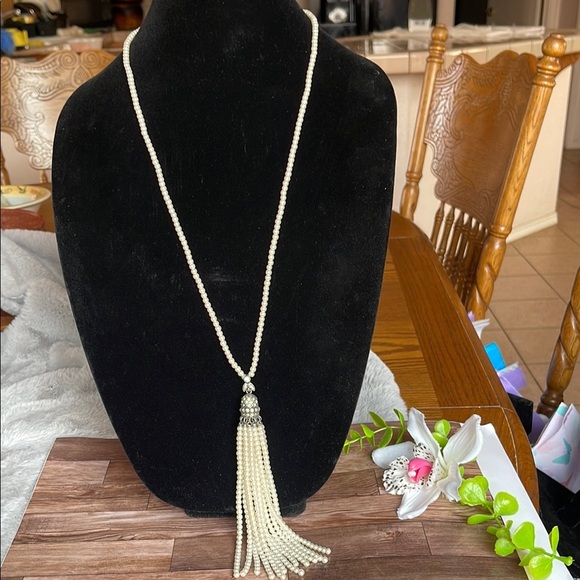 Cream Minimalist Necklace with Circular Pendant - Picture 1 of 5